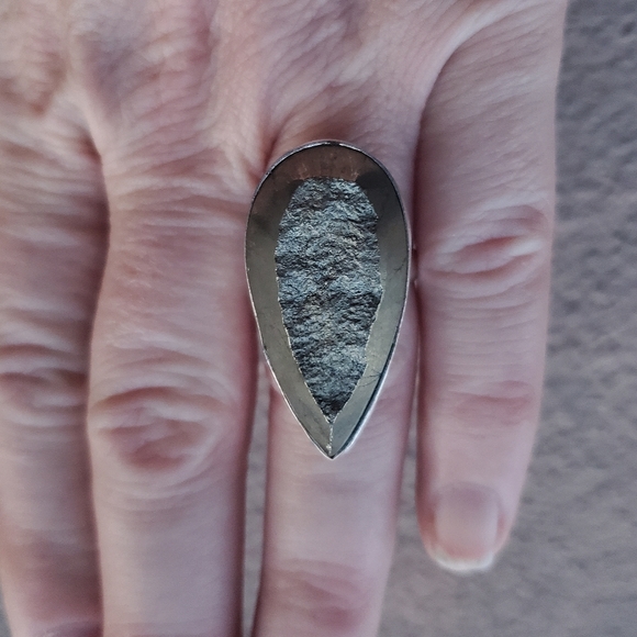 New Pyrite Apache Gold 925 Silver Ring. - Picture 2 of 7